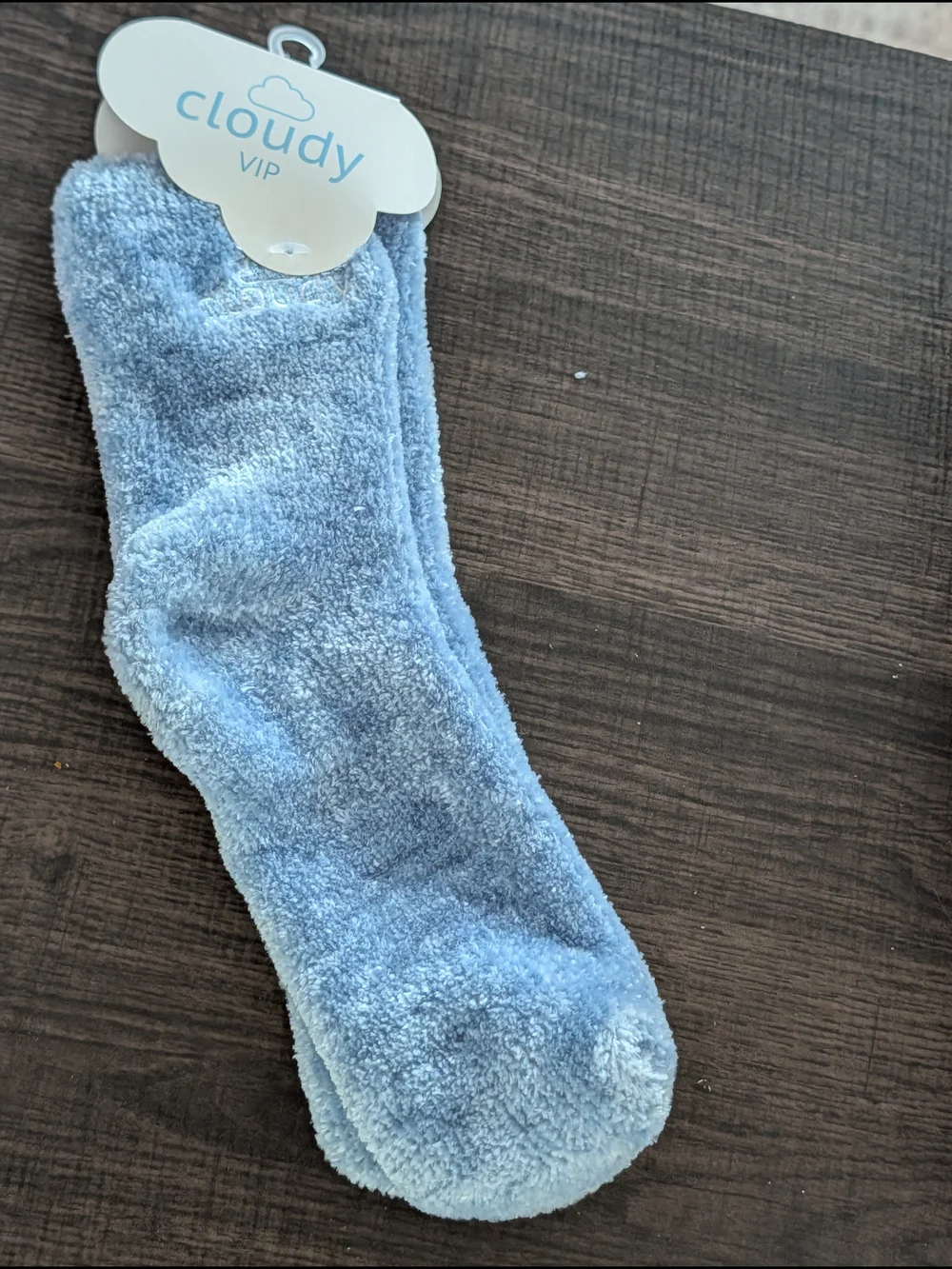 Plush Blue Cozy Socks